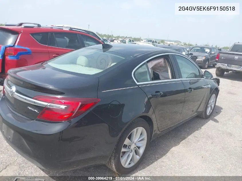 2015 Buick Regal 1Fl VIN: 2G4GV5EK6F9150518 Lot: 39964219