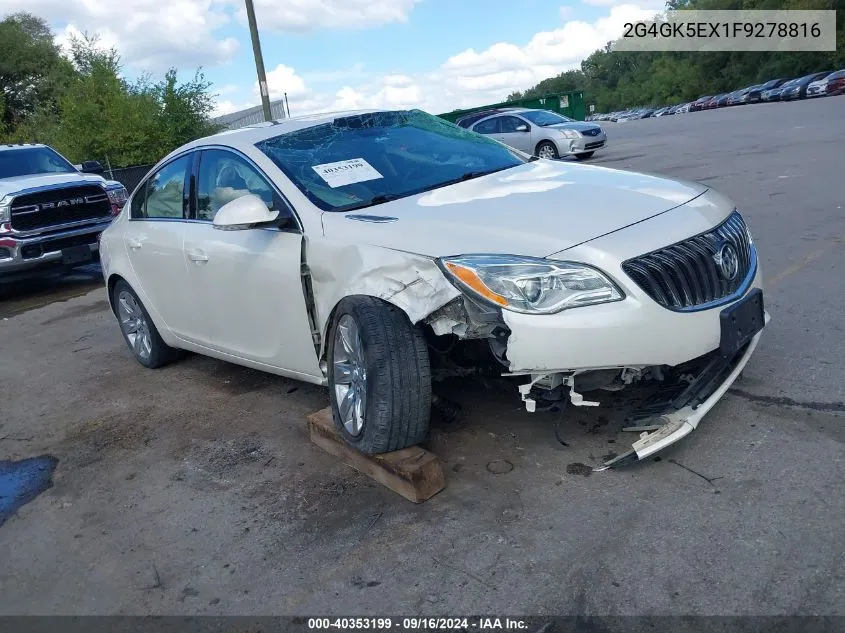 2015 Buick Regal Turbo VIN: 2G4GK5EX1F9278816 Lot: 40353199