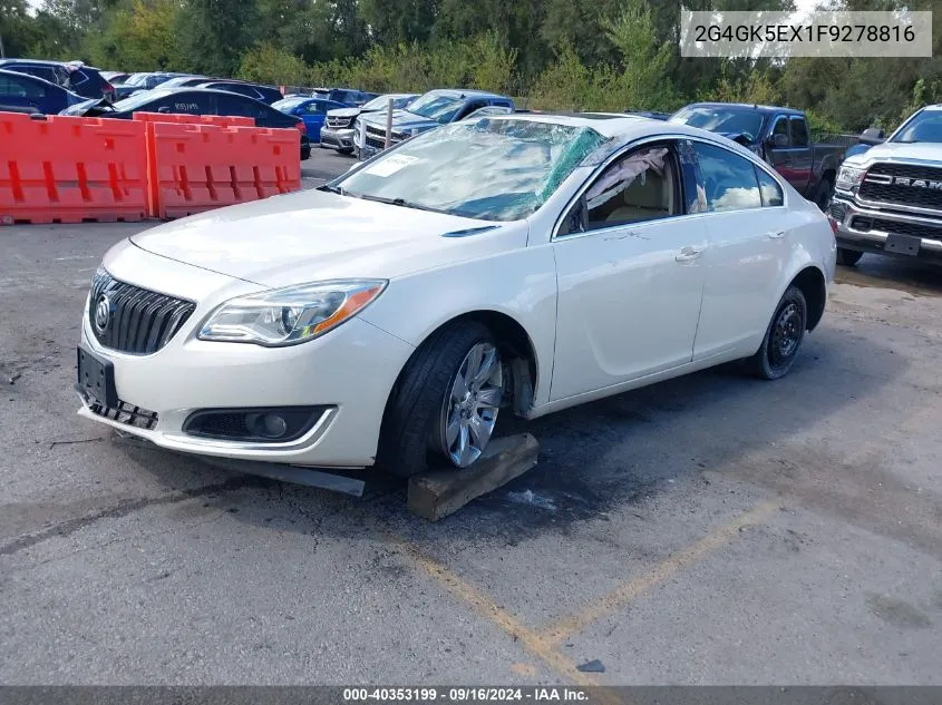 2G4GK5EX1F9278816 2015 Buick Regal Turbo