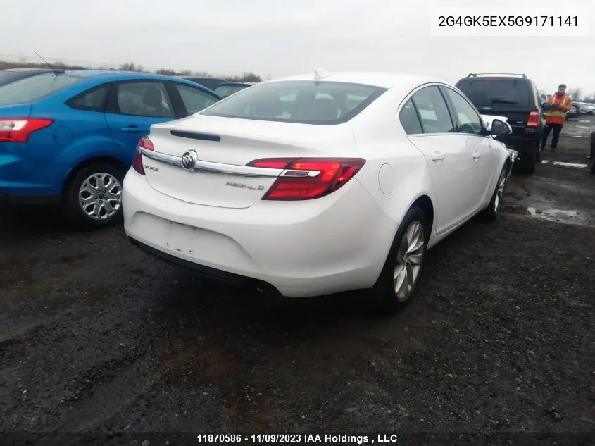 2016 Buick Regal Turbo VIN: 2G4GK5EX5G9171141 Lot: 11870586