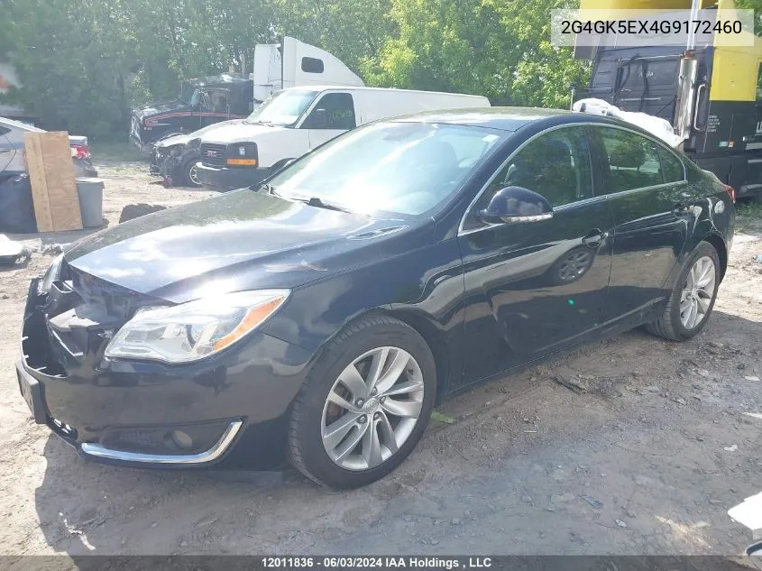 2016 Buick Regal VIN: 2G4GK5EX4G9172460 Lot: 12011836