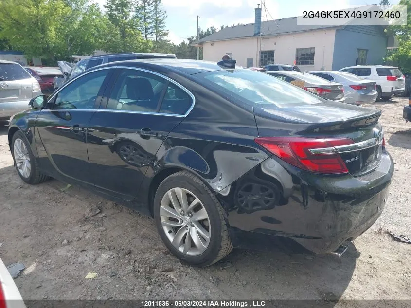 2016 Buick Regal VIN: 2G4GK5EX4G9172460 Lot: 12011836