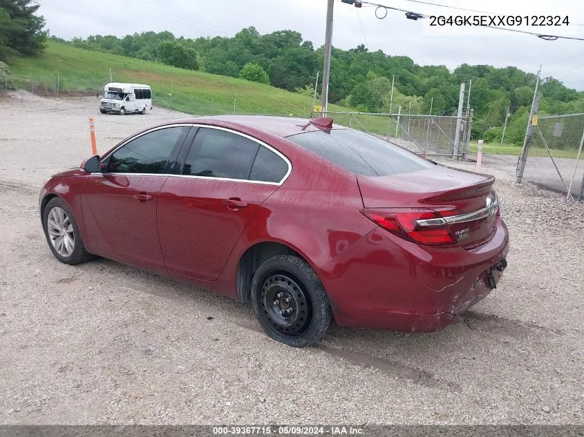 2016 Buick Regal Turbo VIN: 2G4GK5EXXG9122324 Lot: 39367715