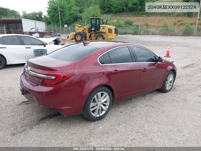 2016 Buick Regal Turbo VIN: 2G4GK5EXXG9122324 Lot: 39367715