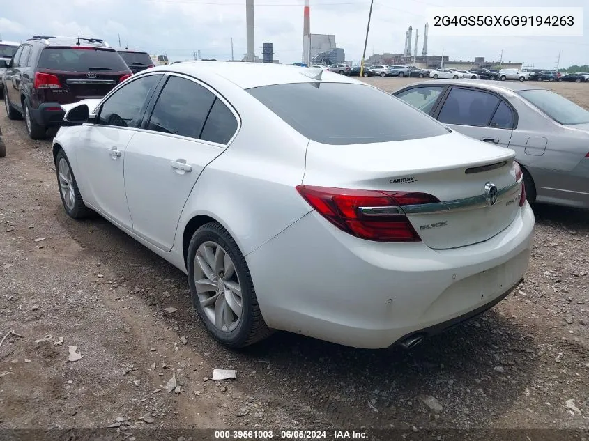 2016 Buick Regal Turbo Premium Ii VIN: 2G4GS5GX6G9194263 Lot: 39561003