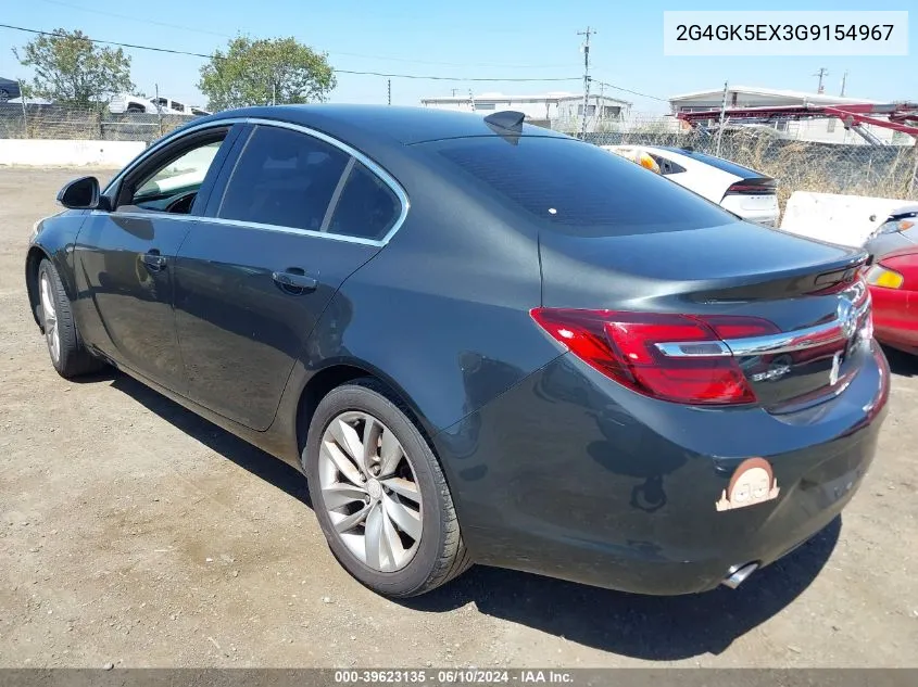 2016 Buick Regal Turbo VIN: 2G4GK5EX3G9154967 Lot: 39623135