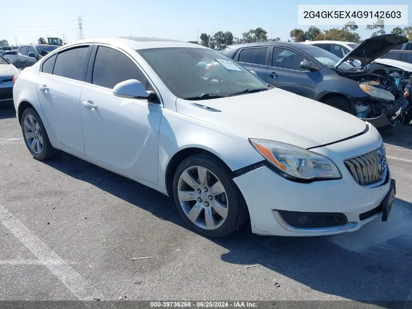 2016 Buick Regal VIN: 2G4GK5EX4G9142603 Lot: 39736268