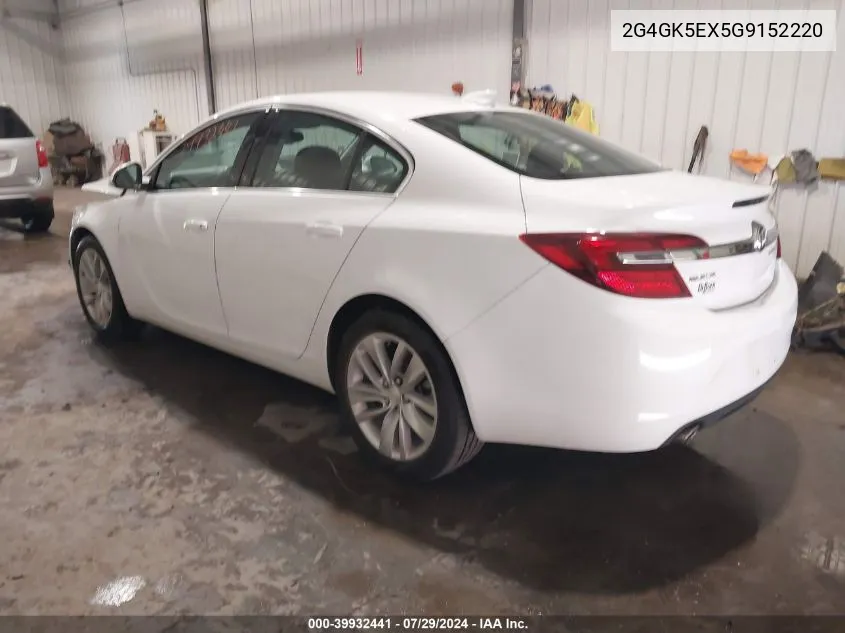 2G4GK5EX5G9152220 2016 Buick Regal Turbo