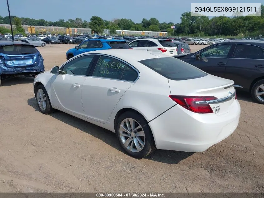 2016 Buick Regal Turbo VIN: 2G4GL5EX8G9121511 Lot: 39950584