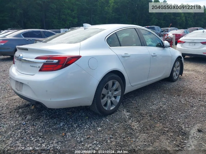 2016 Buick Regal Premium VIN: 2G4GS5GX0G9122118 Lot: 39958019