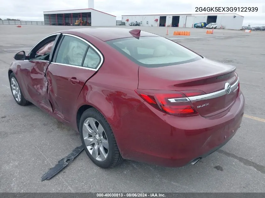 2016 Buick Regal Turbo VIN: 2G4GK5EX3G9122939 Lot: 40030813