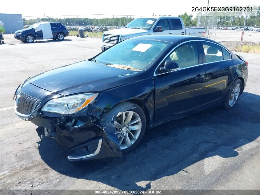 2016 Buick Regal Turbo VIN: 2G4GK5EX3G9162731 Lot: 40242892