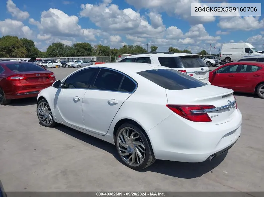 2016 Buick Regal Turbo VIN: 2G4GK5EX5G9160706 Lot: 40382689