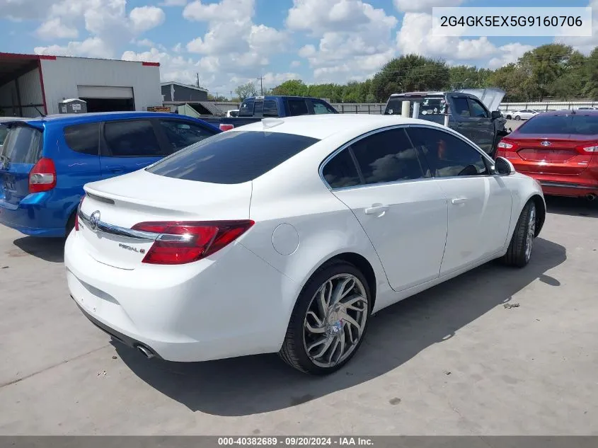 2016 Buick Regal Turbo VIN: 2G4GK5EX5G9160706 Lot: 40382689