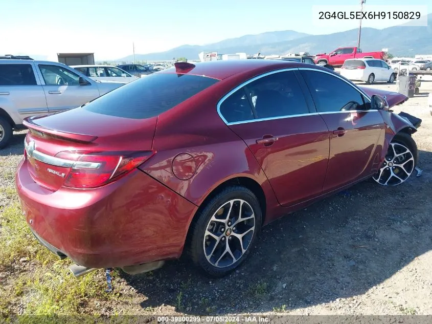 2017 Buick Regal Turbo Sport Touring VIN: 2G4GL5EX6H9150829 Lot: 39800299