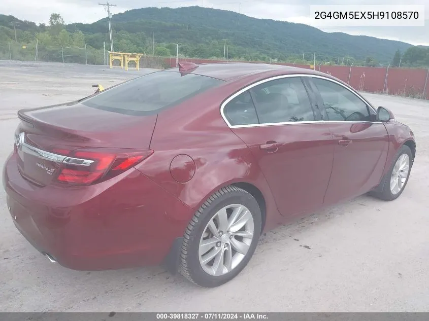 2017 Buick Regal Turbo VIN: 2G4GM5EX5H9108570 Lot: 39818327