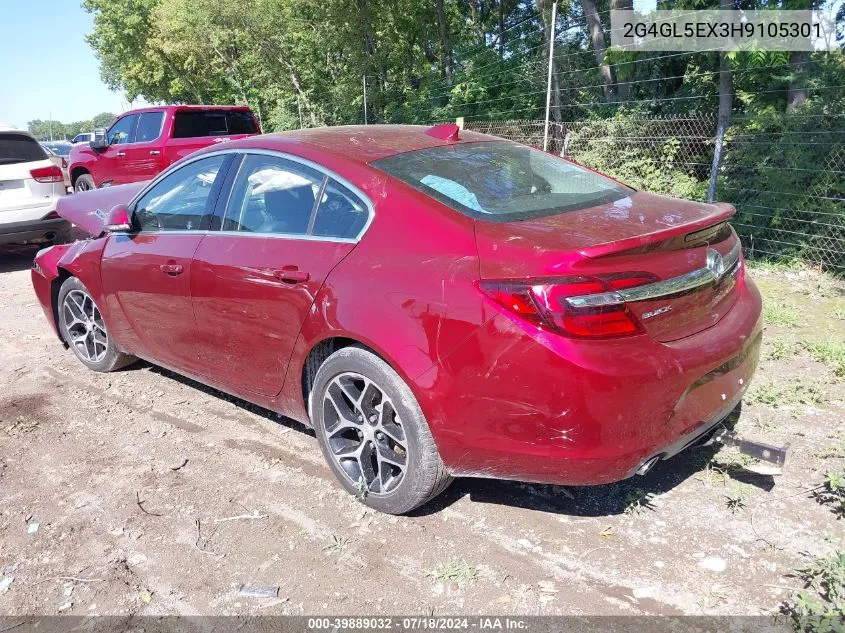 2017 Buick Regal Turbo Sport Touring VIN: 2G4GL5EX3H9105301 Lot: 39889032