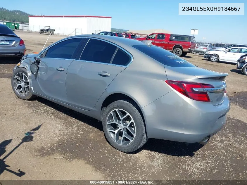 2017 Buick Regal Turbo Sport Touring VIN: 2G4GL5EX0H9184667 Lot: 40015891