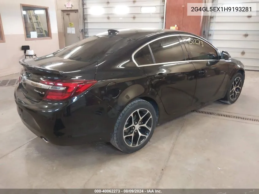 2017 Buick Regal Turbo Sport Touring VIN: 2G4GL5EX1H9193281 Lot: 40062273