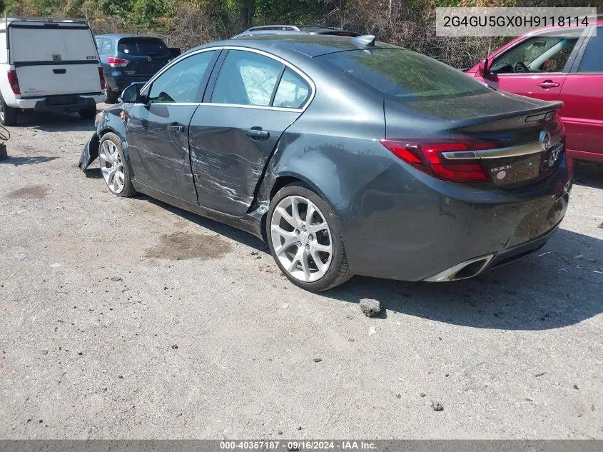 2G4GU5GX0H9118114 2017 Buick Regal Turbo Gs