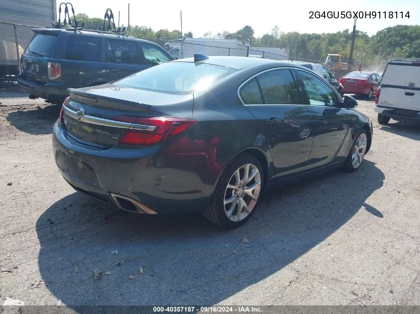 2G4GU5GX0H9118114 2017 Buick Regal Turbo Gs