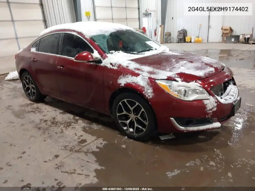 2G4GL5EX2H9174402 2017 Buick Regal Turbo Sport Touring