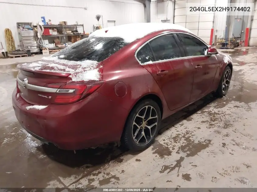 2G4GL5EX2H9174402 2017 Buick Regal Turbo Sport Touring