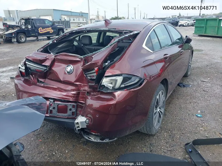 2019 Buick Regal VIN: W04GM6SX4K1048771 Lot: 12049107