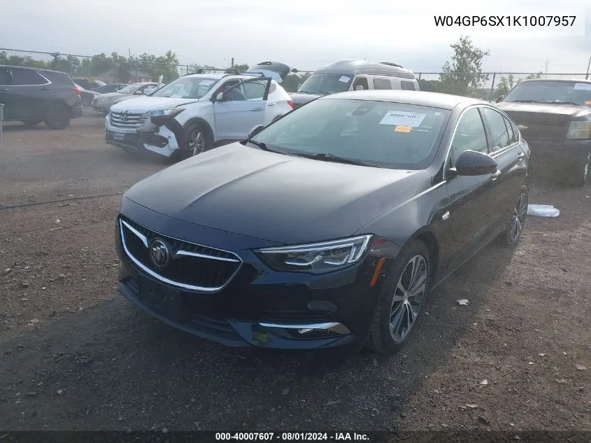 2019 Buick Regal Sportback Fwd Essence VIN: W04GP6SX1K1007957 Lot: 40007607