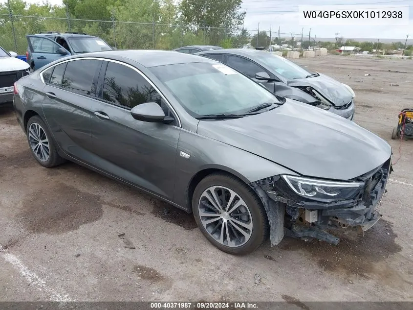 2019 Buick Regal Sportback Fwd Essence VIN: W04GP6SX0K1012938 Lot: 40371987