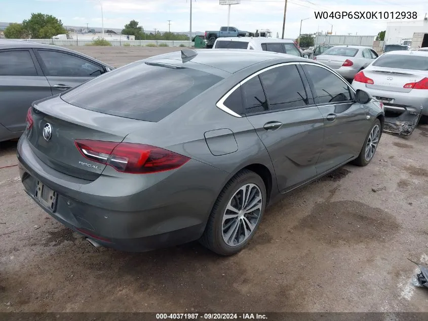 W04GP6SX0K1012938 2019 Buick Regal Sportback Fwd Essence