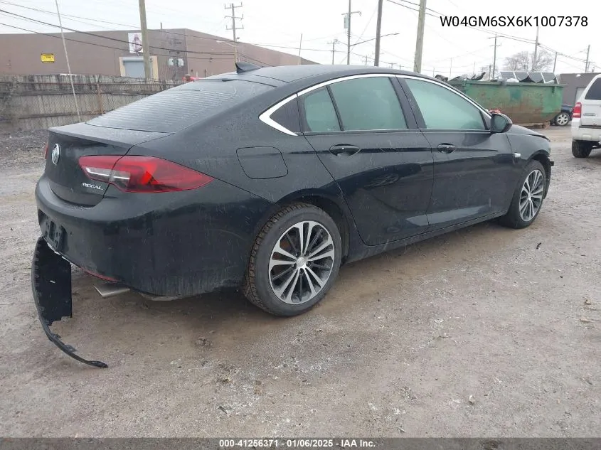 2019 Buick Regal Sportback Fwd Preferred Ii VIN: W04GM6SX6K1007378 Lot: 41256371
