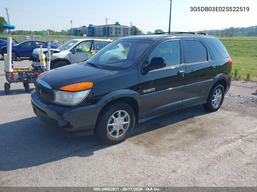 2002 Buick Rendezvous Cxl VIN: 3G5DB03E02S522519 Lot: 39652831