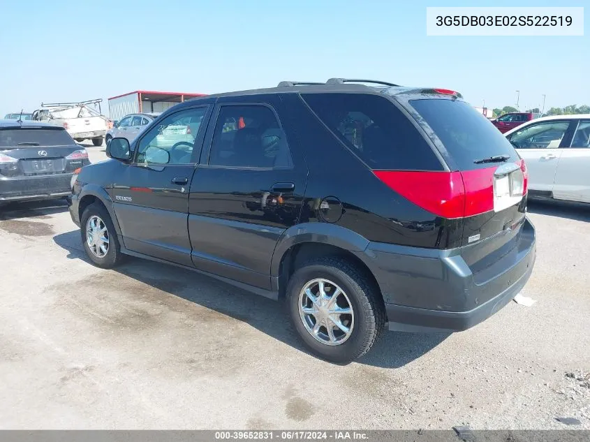 2002 Buick Rendezvous Cxl VIN: 3G5DB03E02S522519 Lot: 39652831