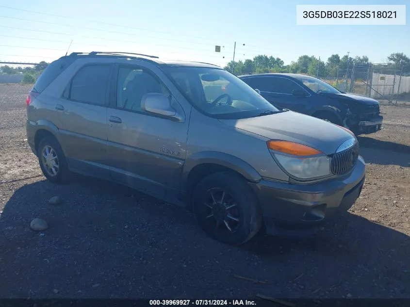 2002 Buick Rendezvous Cx/Cxl VIN: 3G5DB03E22S518021 Lot: 39969927