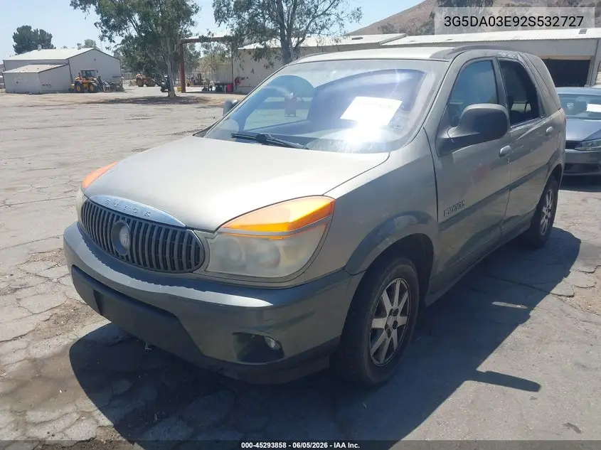 2002 Buick Rendezvous Cx VIN: 3G5DA03E92S532727 Lot: 45293858