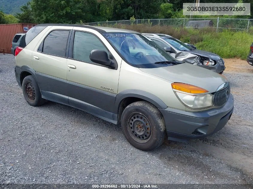 2003 Buick Rendezvous Cx VIN: 3G5DB03E33S592680 Lot: 39296662