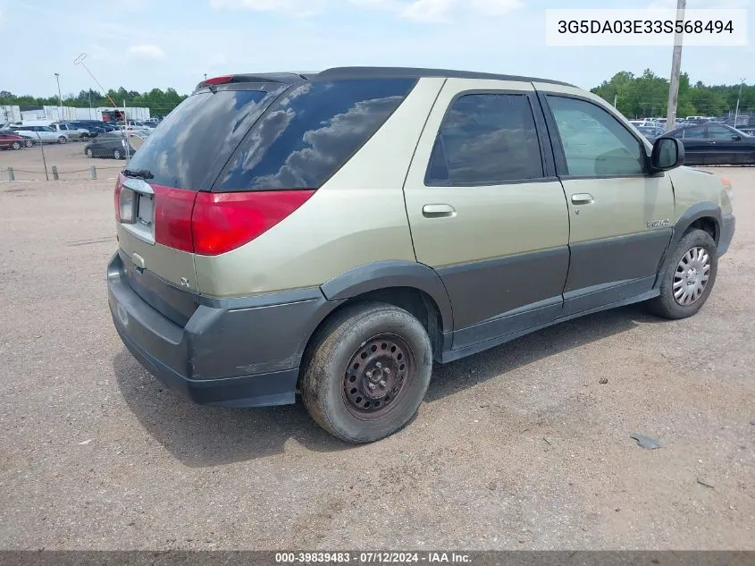 3G5DA03E33S568494 2003 Buick Rendezvous Cx