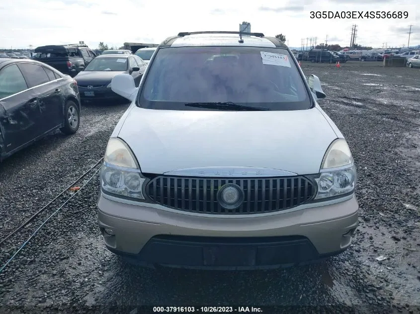 2004 Buick Rendezvous VIN: 3G5DA03EX4S536689 Lot: 37916103