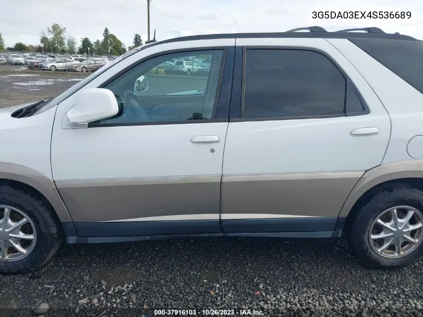 2004 Buick Rendezvous VIN: 3G5DA03EX4S536689 Lot: 37916103