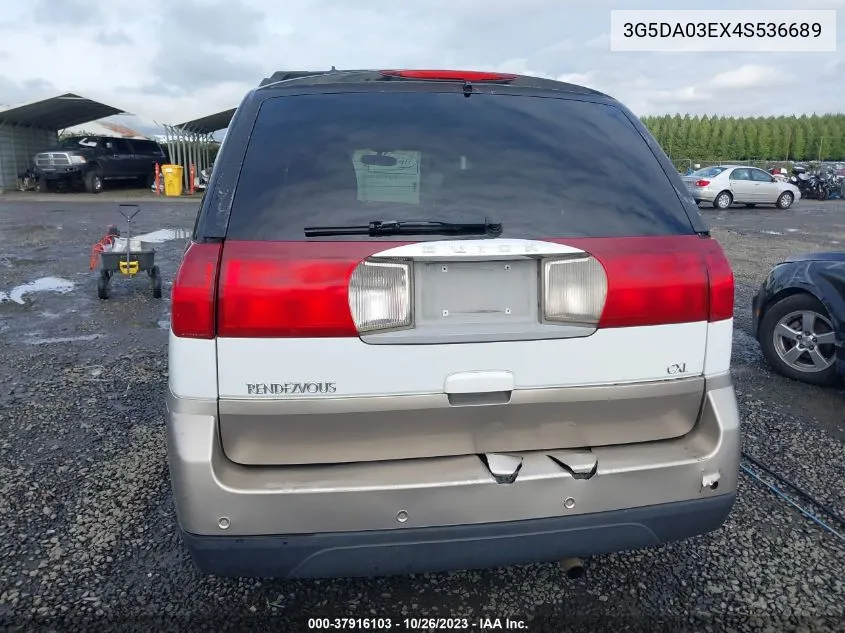 2004 Buick Rendezvous VIN: 3G5DA03EX4S536689 Lot: 37916103