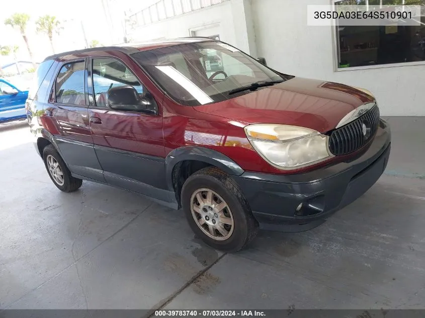 2004 Buick Rendezvous Cx VIN: 3G5DA03E64S510901 Lot: 39783740