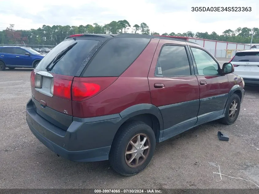 2004 Buick Rendezvous Cx/Cxl VIN: 3G5DA03E34S523363 Lot: 39974065