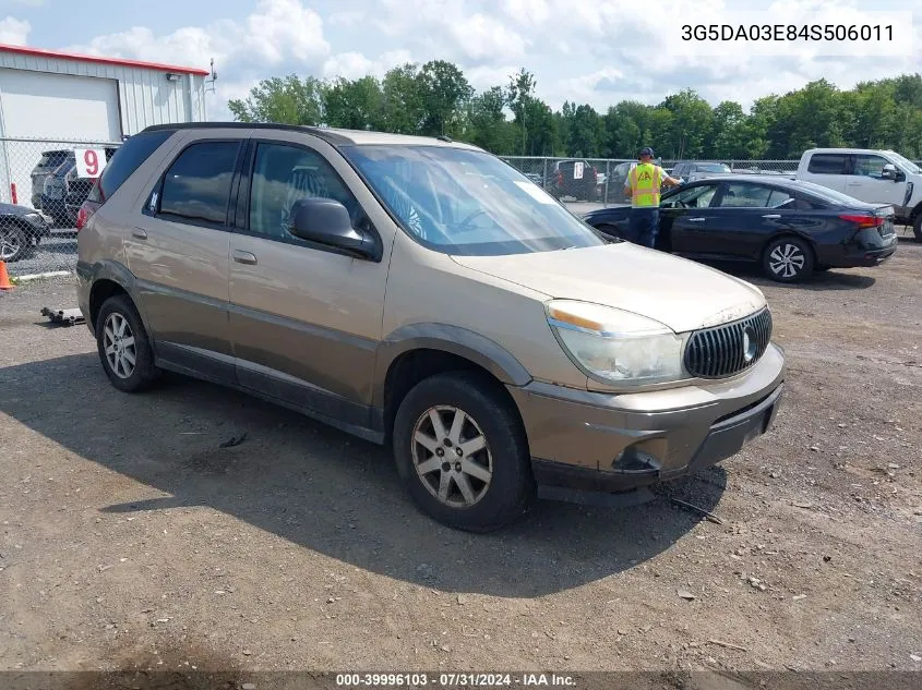 2004 Buick Rendezvous Cx VIN: 3G5DA03E84S506011 Lot: 39996103