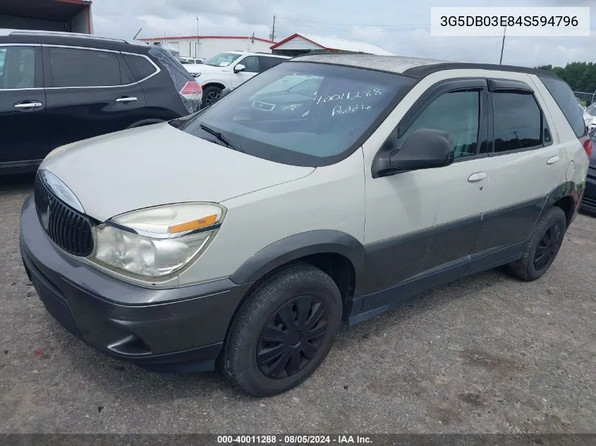 2004 Buick Rendezvous Cx VIN: 3G5DB03E84S594796 Lot: 40011288