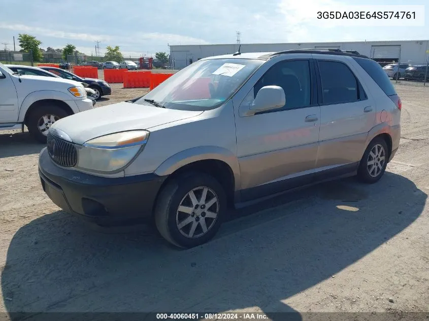 2004 Buick Rendezvous Cx VIN: 3G5DA03E64S574761 Lot: 40060451