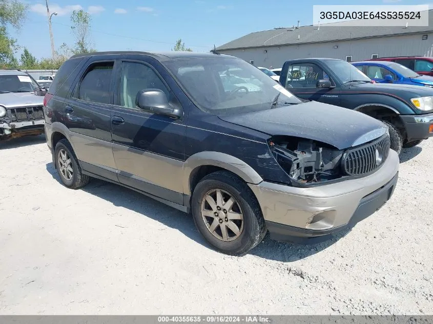 2004 Buick Rendezvous Cx VIN: 3G5DA03E64S535524 Lot: 40355635