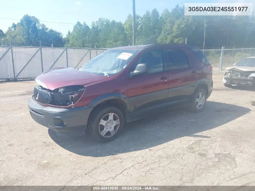 2004 Buick Rendezvous Cx/Cxl VIN: 3G5DA03E24S551977 Lot: 40413030