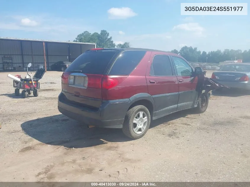 2004 Buick Rendezvous Cx/Cxl VIN: 3G5DA03E24S551977 Lot: 40413030