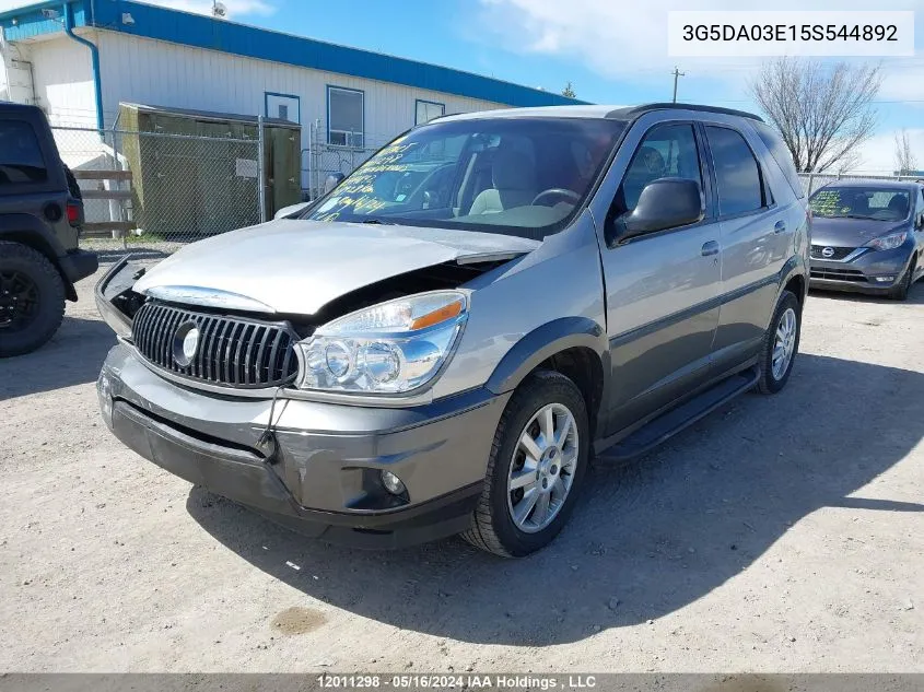 2005 Buick Rendezvous VIN: 3G5DA03E15S544892 Lot: 12011298